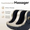 NAYSAYE Smart Leg and Foot Massager with Adjustable Intensity and Quiet Operation, Shiatsu and Vibration Massage for Home and Office Relaxation, Gold - 2 of 4
