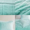 Sapphtopaz Long Fur Ombre Pattern Design Comforter Set, Bedding Set Reversible Quilt Set,1 Comforter and Standard Shams, Machine Washable - 2 of 4