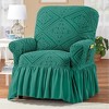 Collections Etc Ruffled Stretch Furniture Cover - 2 of 3