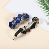 Unique Bargains Women's Tortoise Shell French Hair Barrettes Blue Amber 2 Pcs - 4 of 4