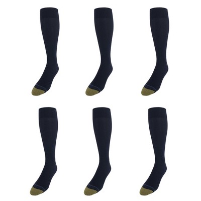 Gold Toe Men's Metropolitan Moisture Control OTC Socks (Pack of 6)