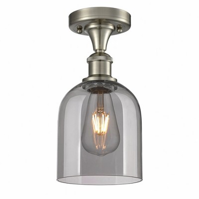 Bella - 1 Light Semi-Flush Mount In Industrial Style-10.75 Inches Tall and 5.5 Inches Wide