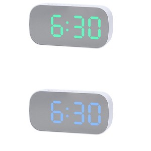 REGALWOVEN 2 Pcs Plastic Digital Corded Adjustable Electric Alarm Clock 5.1 x 2.6 x 1.4 inches - 1 of 4