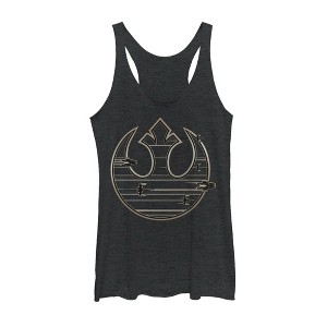 Women's Star Wars The Last Jedi Rebel Logo Streak Racerback Tank Top - 1 of 3