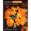 Fall Decor 2 Pack Lighted Fall Garland, Total 16.4ft 40 LED Halloween String Lights, Friendsgiving Gift Thanksgiving Decor for Home Holiday - 3 of 4