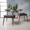 ORRD Set of 2 Retro Rubberwood Chairs with Ergonomic Back & Plush Cushions - 2 of 4
