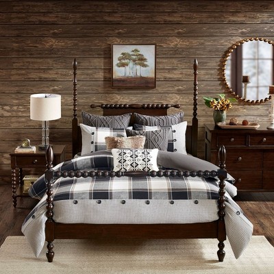 9Pcs Comforter Set, Farmhouse Cozy Bedding Set, Cotton Bed Comforter