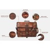 Leather Messenger Bag for Men, 18 Inch Laptop Crossbody, Handmade Leather Shoulder Satchel Bag - 3 of 4
