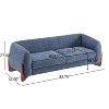 Christopher Knight Home Mia 82.75" Boucle Fabric 3 Seater Sofa Navy Blue - 3 of 4