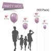 PartyWoo Balloons Dusty Purple Matte Lavender Lilac 18 12 10 5 Inch 100 pcs - 2 of 4