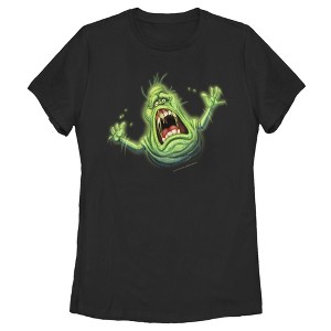 Women's Ghostbusters Cartoon Slimer T-Shirt - 1 of 4