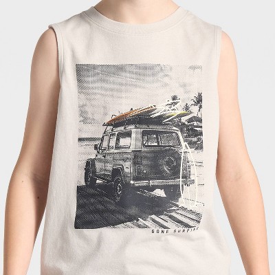 Детские Cat & Jack Boys' Graphic Tank Top - Cat & Jack™ Gray S — фото 2