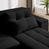 Convertible 3-in-1 Corduroy Sleeper Sectional Sofa with Ottoman & Storage - 3 of 4