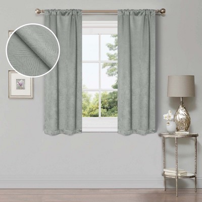 Modern Geometric Waves Room Darkening Semi-Blackout Curtains, Set of 2 by Blue Nile Mills