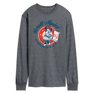 Men's - Disney - Minnie Scroll Model Long Sleeve Graphic T-Shirt - 1 of 4