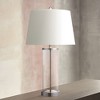 360 Lighting Coastal Table Lamp 26.25" High Clear Glass Cylinder Steel Fillable White Drum Shade for Living Room Family Bedroom Bedside Office - 2 of 4