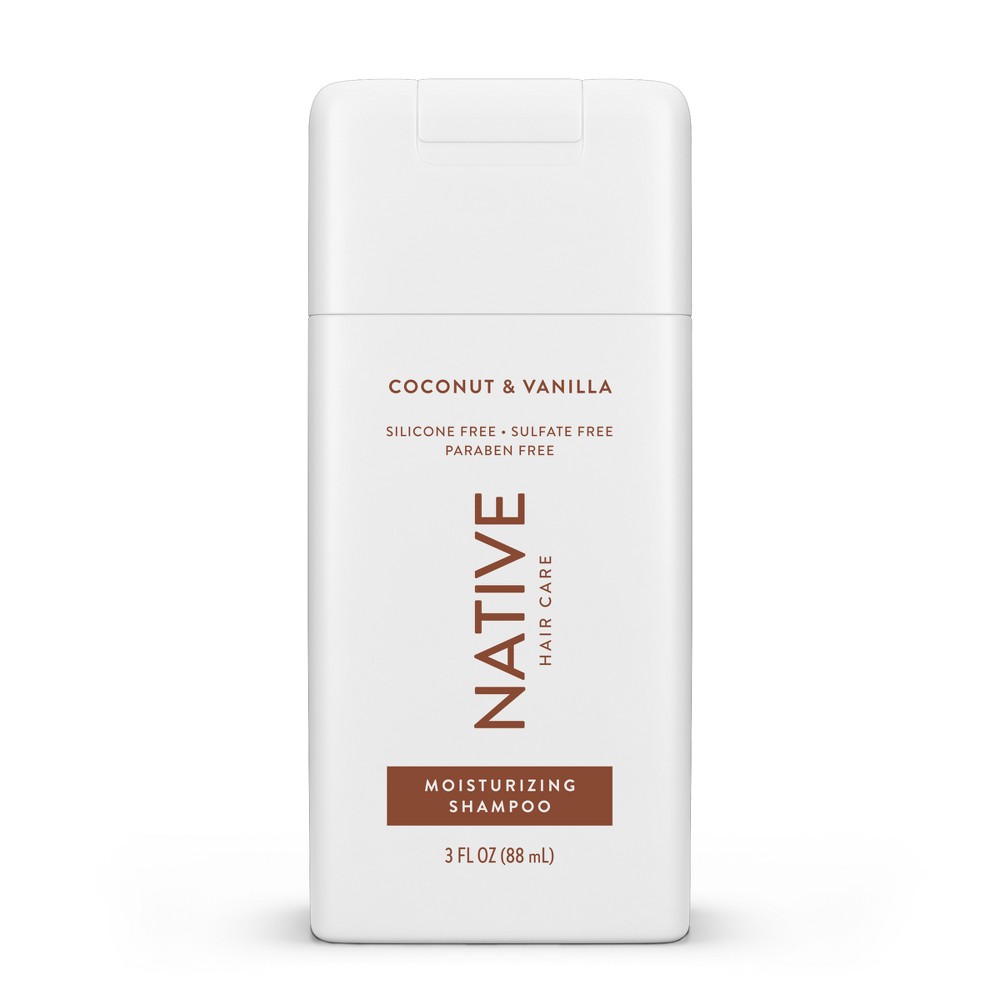 Photos - Hair Product Native Coconut & Vanilla Moisturizing Shampoo - 3 fl oz 