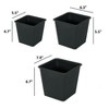 SEVOBAL Planters 5" Square Nursery Plant Pot With Drainage Holes Lightweight UV Resistant Durable And All Season (5 Pack), Black, 5.00"*5.00"*4.70" - 2 of 4