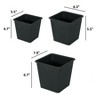 Maggift Planters Square Nursery Plant Pot, Garden Plastic Pots with Drainage 5 Pack, Decorative Plant Pots Balcony, Black 6.2"*6.2"*9.4" - image 2 of 4