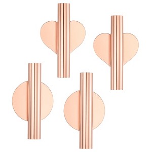 Unique Bargains Wall-Mounted Display Decoration Dried Flower Vase Tube 4 Pcs - 1 of 4