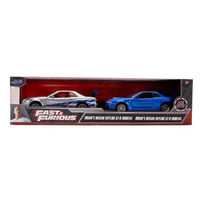 JADA BRIAN’S NISSAN SKYLINE GT-R R34 FAST & FURIOUS TWIN PACK 1/32
