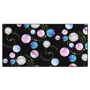 retrografika Outer Space Planets Galaxies Desk Mat - Deny Designs - 1 of 4
