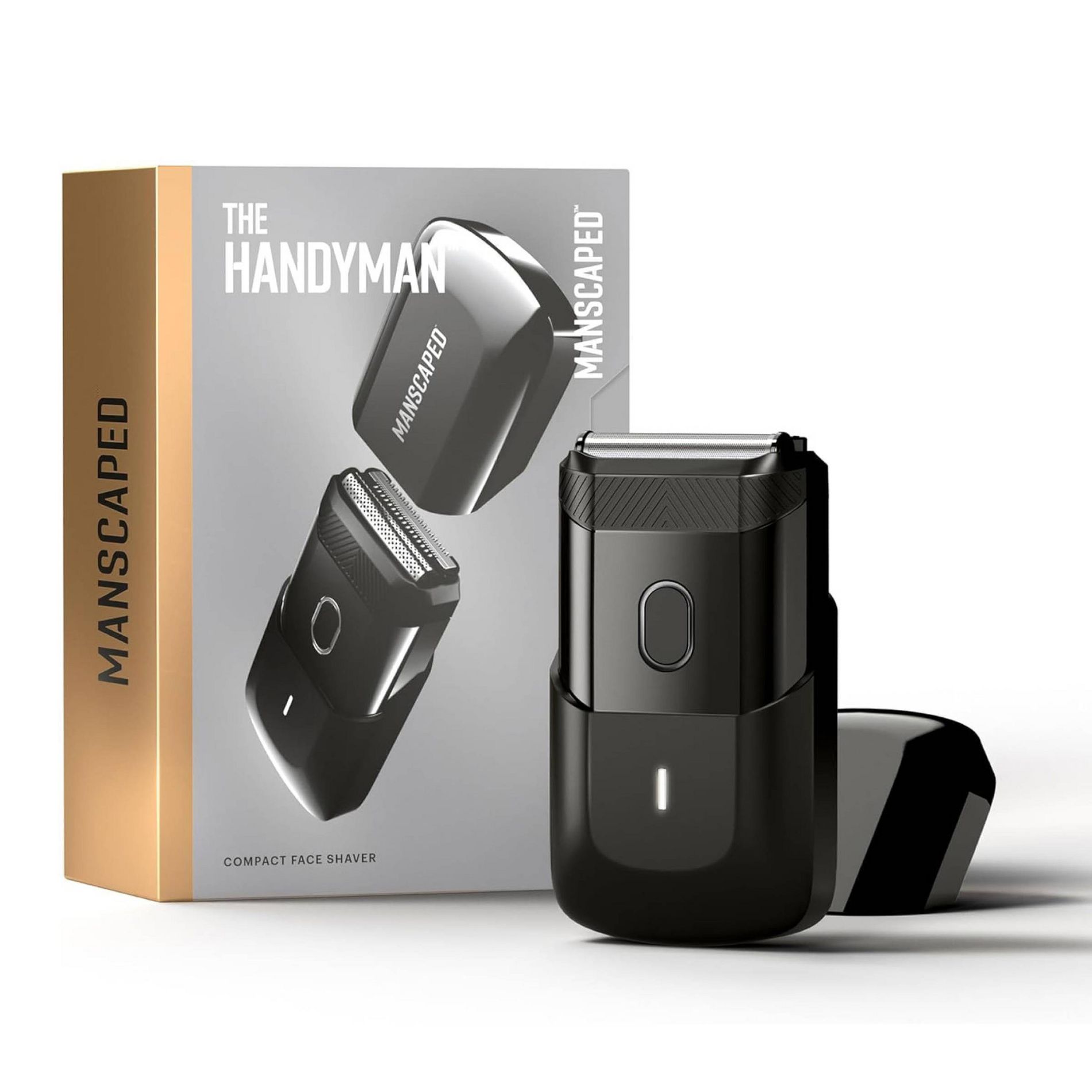 Manscaped The Handyman Compact Face Shaver, Portable SkinSafe Men's Travel Facial Hair Electric Razor