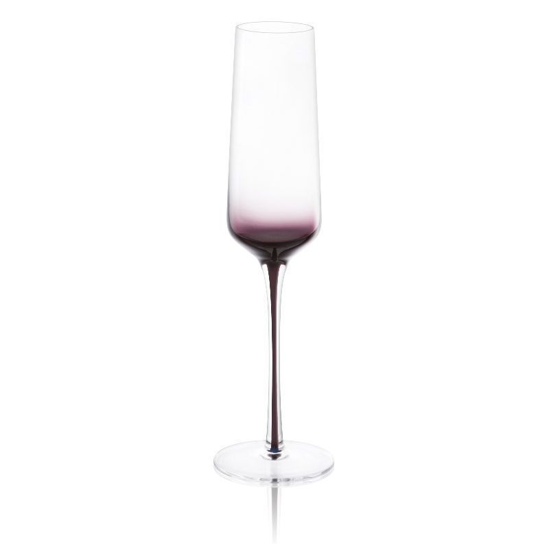 JoyJolt Black Swan Champagne Glasses - Set of 2 Premium Crystal Glassware - 7.3 oz, 3 of 8