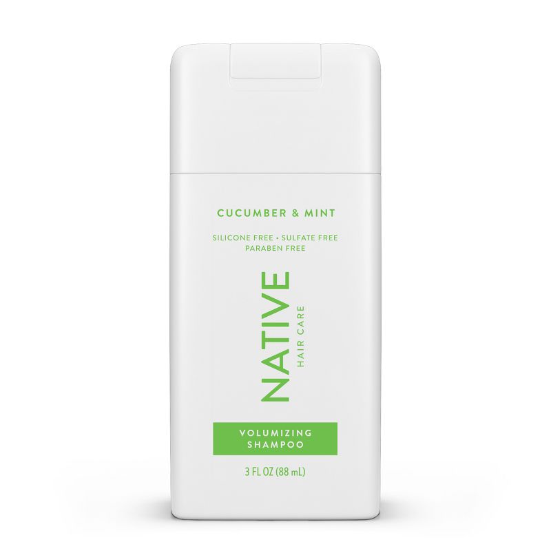Native Travel Size Vegan Cucumber &#38; Mint Natural Volume Shampoo, Clean, Sulfate, Paraben and Silicone Free - 3 fl oz, 1 of 8