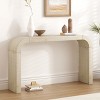52'' Wooden Narrow Console Table, Curved Edge Entryway Table with Natural Texture, Contemporary Design for Living Room, Hallway – Cuddlewood - 2 of 4