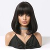 Jessie's Wig 16 Inch Bob With Bangs Synthetic Wigs Black 1 Pc/Pack - 2 of 4