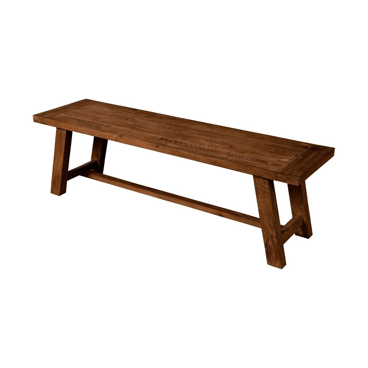 Newberry Dining Bench in Medium Brown | Alpine - thumbnail 3
