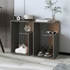 Syemin End Tables 3-Tier Shelf SideTable, End Table Metal Frame, Small Side Tables Living Room, Modern Accent Table, Gray, 11.8"*15.7"*24.9" - 2 of 4