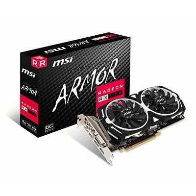 MSI ARMOR RX 570 ARMOR 4G OCV1 Radeon RX 570 Graphic Card - 4 GB GDDR5 - 256 bit Bus Width - DisplayPort - HDMI - DVI