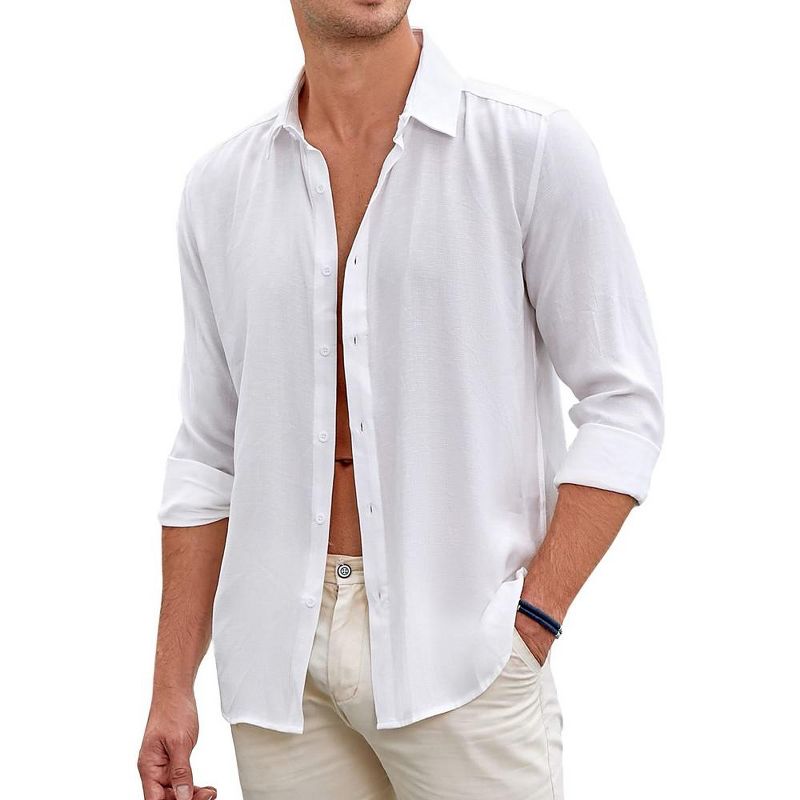 Men's Christmas Hawaiian Shirts Button Down Ugly X-Mas Christmas Vacation Long Sleeve Shirts, 2 of 8