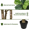 7FT Tall Artificial Ficus Tree, Faux Ficus Tree with Realistic Leaves, Fake Potted Greenery Tree for Living Room Office Balcony Corner Decor - 3 of 4