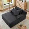 Velvet Single Lazy Sofa Lounge Chair with High-Density Foam and Fluffy Comfort, No Assembly Required Modern Indoor Chair for Living Room and Bedroom - 2 of 4