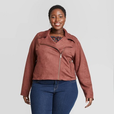 women's plus size suede coats