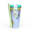 Zak Designs 4pk 16.5 fl oz Plastic Bluey Straw Tumbler Set: Kids & Toddler Cups, Dishwasher-Safe, Multicolor - 2 of 4