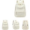 Attop Cream Teen Girls School Backpack Women Laptop Backpack College Book Bag Middle School Travel Work Commuter Backpack - 2 of 4