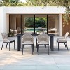 PURPLE LEAF Dining Set Patio Metal Table and Wicker Rattan Chairs for Outside Porch Garden Kitchen Modern Outdoor Furniture Sets - 2 of 4