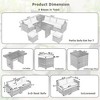 Sapphtopaz 6-Piece Hand-Woven PE Rattan Outdoor Sofa Set, Adjustable 3-Seater Patio Sofa with Storage Box & Glass Table,Outdoor Modular Sectional Sofa - 4 of 4