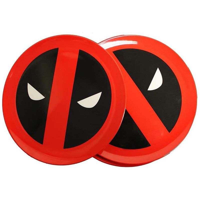 Seven20 Marvel Dead Pool Round Plate 4-Piece Set, 1 of 2
