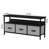 Garvee 55" TV Stand Entertainment Center with 3 Fabric Drawers, Rustic Dresser for Living Room, Bedroom - 2 of 4