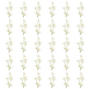 Unique Bargains Artificial Stems Home Wedding Decoration Headdress Wreath Orchid Fake Flower 30 Pcs - 1 of 4