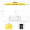 Sonkuki 10x6.5 ft LED Rectangular Patio Market Umbrella w/Tilt Adjustment - 3 of 4