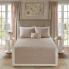 Gulches 4 Piece Queen Cotton Reversible Tailored Bedspread Set,Khaki - 2 of 4