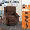 Power Lift Recliner Chair - Heat and Massage, Electric Lift Plush Recliner with Soft Padded Seat, Back Support & Armrests - 3 of 4