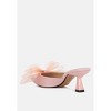 Asma Organza Bow Embellished Satin Mules - 3 of 4