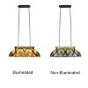 Chloe Lighting Adia Victorian Tiffany-Style Dark Bronze 3 Light Island Pendant 28" Wide - 4 of 4